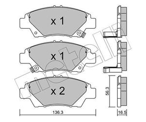 metelligroup 22-0865-0 - Made in Italy - Plaquettes de Frein