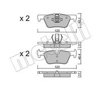 metelligroup 22-0962-0 - Made in Italy - Plaquettes de Frein