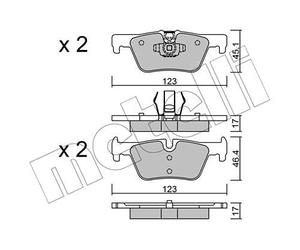 metelligroup 22-0962-0 - Made in Italy - Plaquettes de Frein