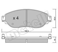 Kit De Plaquettes De Frein Frein À Disque Metelli 22-1003-0 pour Fiat Nissan