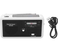 Météo d'urgence Radio solaire USB Chargement main claquée LED noire portable rechargeable pour le camping en plein air