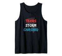 Météo Texas Storm Chasing Rouge Blanc Bleu Nuages Tornades Débardeur