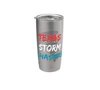 Météo Texas Storm Chasing Rouge Blanc Bleu Nuages Tornades Gobelet isotherme en acier inoxydable double paroi