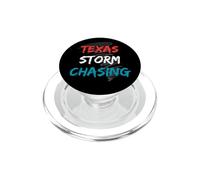 Météo Texas Storm Chasing Rouge Blanc Bleu Nuages Tornades PopSockets PopGrip pour MagSafe