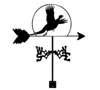 Météo Va ne avec décoration animale en métal Indicateur de direction en acier inoxydable Outil de mesure de support de jardin extérieur