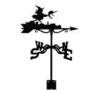 Météo Va ne en acier inoxydable Witch Weather Va ne Indicateur de direction extérieur Abri Indicateur de direction Fer Outil de mesure Yard Toit Granges Décoration