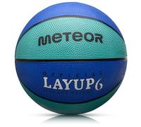 meteor Ballon de Basket Layup - Tailles 1 à 7 - Intérieur Extérieur - Surface antidérapante résistante - Enfants, Juniors, Adultes - Design coloré
