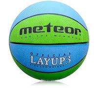meteor Ballon de Basket Layup - Tailles 1 à 7 - Intérieur Extérieur - Surface antidérapante résistante - Enfants, Juniors, Adultes - Design coloré