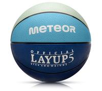 meteor Ballon de Basket Layup - Tailles 1 à 7 - Intérieur Extérieur - Surface antidérapante résistante - Enfants, Juniors, Adultes - Design coloré