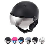 meteor Casque de Ski avec Visière Intégrée - pour Hommes Femmes et Jeunesse - Helmet Snowboard Professionnel de Sports de Neige