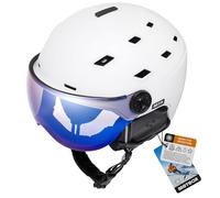 METEOR Casque de Ski Glide avec visière intégrée S2 - Ventilation réglable 18 Ouvertures - Homme Femme - Taille S à L - Confort et sécurité Hiver