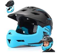 meteor Casque VTT vélo intégral 2 en 1 Enfant Adulte Noir/Bleu M 55-58 cm