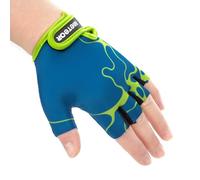 meteor Enfants Gants de Vélo Garçons Filles Cyclisme VTT Demi-Doigts Antidérapant Mitaines de Sport Antichoc Respirant Courts pour Bicyclette Réglables Scooter Paire de Gant