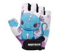 meteor Enfants Gants de Vélo Garçons Filles Cyclisme VTT Demi-Doigts Antidérapant Mitaines de Sport Antichoc Respirant Courts pour Bicyclette Réglables Scooter Paire de Gant