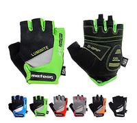 meteor Enfants Gants de Vélo Garçons Filles Cyclisme VTT Demi-Doigts Antidérapant Mitaines de Sport Antichoc Respirant Courts pour Bicyclette Réglables Scooter Paire de Gant