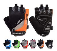 meteor Enfants Gants de Vélo Garçons Filles Cyclisme VTT Demi-Doigts Antidérapant Mitaines de Sport Antichoc Respirant Courts pour Bicyclette Réglables Scooter Paire de Gant