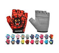 Meteor Gants de cyclisme pour enfants, gants courts de type mitaines, avec attache, accessoires de protection des mains, pour rouler en toute sécurité