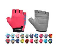 Meteor Gants de cyclisme pour enfants, gants courts de type mitaines, avec attache, accessoires de protection des mains, pour rouler en toute sécurité