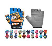 meteor Gants de Cyclisme pour Enfants, Gants Courts de Type Mitaines, avec Attache, Accessoires de Protection des Mains, pour Rouler en Toute sécurité