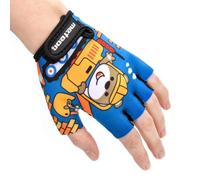 meteor Gants de Cyclisme pour Enfants, Gants Courts de Type Mitaines, avec Attache, Accessoires de Protection des Mains, pour Rouler en Toute sécurité