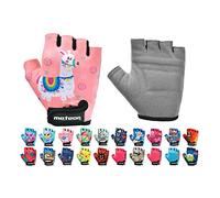Meteor Gants de cyclisme pour enfants, gants courts de type mitaines, avec attache, accessoires de protection des mains, pour rouler en toute sécurité