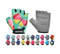 Meteor Gants de cyclisme pour enfants, gants courts de type mitaines, avec attache, accessoires de protection des mains, pour rouler en toute sécurité