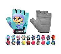 Meteor Gants de cyclisme pour enfants, gants courts de type mitaines, avec attache, accessoires de protection des mains, pour rouler en toute sécurité