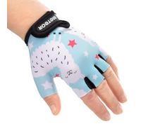 meteor Gants de Vélo Enfant Demi-Doigts Antidérapants Respirants Antichoc, Réglables pour Garçons et Filles, VTT, Cyclisme, Trottinette, Mitaines de Sport Été