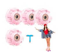 Meteor Lot de 4 roues de patinage d'intérieur haute élasticité pour patinage double