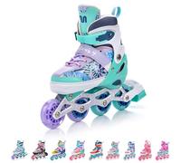 Meteor Patins à roulettes Ligne 4 en 1 pour Enfants et Adolescents avec ABEC7 - Doublure intérieure - Taille réglable