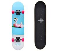 meteor Skateboard en Bois pour Enfants - Mini Cruiser Kickboard - Skateboard pour Fille - Planche en Bois de Haute qualité - Style rétro - pour garçon