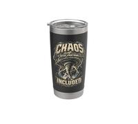 Météorologue Chasseur D'orages Chaos With Lightning Included Gobelet isotherme en acier inoxydable double paroi