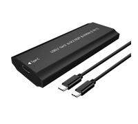 METER.2 Mallette de rangement en métal robuste avec double assistance pour propulseurs Ngfformat NVMe USB 3.1 Gen1 Vitesse de transfert 5 Gbit/s Câble électrique intégré Déni Lien externe Double