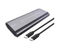 METER.2 Mallette de rangement en métal robuste avec double assistance pour propulseurs Ngfformat NVMe USB 3.1 Gen1 Vitesse de transfert 5 Gbit/s Câble électrique intégré Déni Lien externe Double