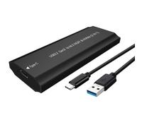 METER.2 Mallette de rangement en métal robuste avec double assistance pour propulseurs Ngfformat NVMe USB 3.1 Gen1 Vitesse de transfert 5 Gbit/s Câble électrique intégré Déni Lien externe Stockage en