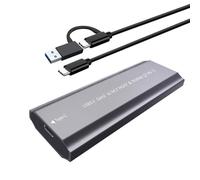 METER.2 Mallette de rangement en métal robuste avec double assistance pour propulseurs Ngfformat NVMe USB 3.1 Gen1 Vitesse de transfert 5 Gbit/s Câble électrique intégré Déni Lien externe Double