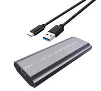 METER.2 Mallette de rangement en métal robuste avec double assistance pour propulseurs Ngfformat NVMe USB 3.1 Gen1 Vitesse de transfert 5 Gbit/s Câble électrique intégré Déni Lien externe Stockage en