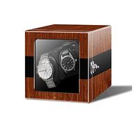 Meter Shaker for Men and Women Enrouleur de Montre Automatique en Bois pour 2 Montres, 5 Modes Oreiller de Montre en Mousse à mémoire de mémoire rétrackable, Moteur Silencieux, 2 alimentations
