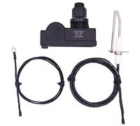 METER STAR Kit d'allumage à bouton poussoir pour brûleur à gaz avec bouton durable à 2 sorties et fil d'allumage et fil de terre de 91,4 cm, type de pile AAA