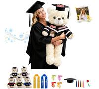 MeterBear Ours De Diplôme Géant Personnalisé pour Enfants Et Adultes 60cm À 100cm pour Le Diplôme Et Noël, Graduation Bear Grande Peluche sur Mesure pour Maternelle Lycée Et Université