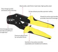 Meterk Professional 4 In 1 Wire Crimpers Engineering Ratcheting Terminal Crimping Pliers Bootlace Ferrule Crimper Tool Cord End Terminals