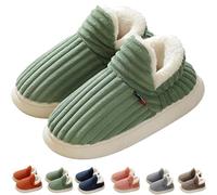 METERTREE Sunmoine Chaussons d’intérieur pelucheux chauds et douillets pour homme et femme - Aux chevilles - Sensation de marcher sur un nuage, Vert, 6.5-7.5 Women/5.5-6 Men