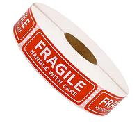 Methdic Fragile Stickers - 1"x 3" Strong Adhesive Fragile Labels 1 Roll/1000 Labels(Handle with Care,Fragile) Stickers for Shipping and Moving