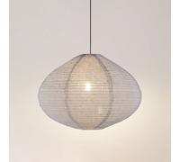 METHEDEECO 1PCS Abat-jour suspendu en tissu 40CM fait main en lin abat-jour de lampe suspendue minimaliste blanc beige lanternes suspendues pliables pour chambre salon cuisine cadeau pour la maison