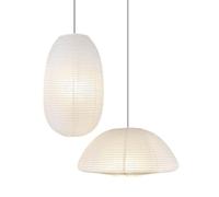 METHEDEECO abat jour papier blanc 2 pièces lampion papier 49CM Couvre - lustre minimaliste fait à la main pour la décoration de lustre dans le salon, la chambre à coucher, le couloir