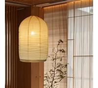 METHEDEECO lampenschirm hängelampe Handgefertigt Leinen- und Bambus-Pendelleuchten boho eignen sich für minimalistische Dekoration in Restaurants, Schlafzimmern