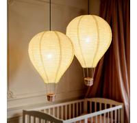 METHEDEECO Lot de 2 Abat-Jour Suspension Montgolfière, 34x55cm, Blanc