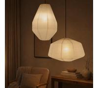 METHEDEECO Lot de 2 Abat-Jours Suspension Papier Diamant
