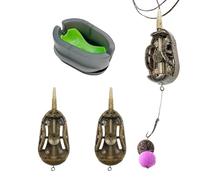 Méthode De Pêche À La Carpe avec Plombée,Amorçoir Et Appât pour Carpe - Kit de Pêche Design Attrayant avec Système de Libération Rapide pour Lac Rivière Flotte