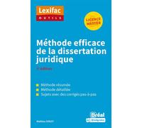 Méthode efficace de la dissertation juridique 2e édition - Mathieu Diruit - Bréal - broché - Scolaire / Universitaire